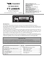 Yaesu FT-2900R Technical Supplement preview
