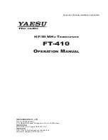 Yaesu FT-410 Operation Manual preview