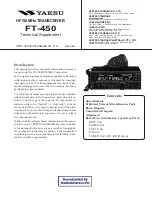 Yaesu FT-450 Technical Supplement preview
