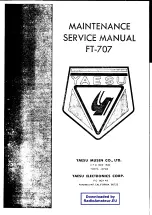 Yaesu FT-707 Maintenance Service Manual preview