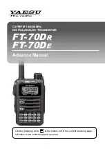 Yaesu FT-70DR Advance Manual preview