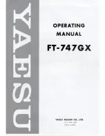 Yaesu FT-747GX Operating Manual preview