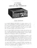 Предварительный просмотр 3 страницы Yaesu FT-757GX II Manual