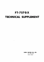 Preview for 1 page of Yaesu FT-757GX II Technical Supplement