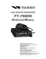 Yaesu FT-7900R Operating Manual preview