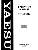 Yaesu FT-80C - SERVICE Operating Manual preview