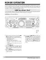 Предварительный просмотр 72 страницы Yaesu FT-847 Operating Manual