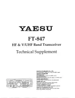 Yaesu FT-847 Technical Supplement preview