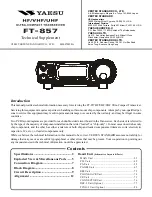 Yaesu FT-857 series Technical Supplement предпросмотр