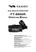 Yaesu FT-8800R Operating Manual preview