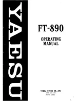 Yaesu FT-890 Operating Manual preview