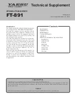 Yaesu FT-891 Technical Supplement preview