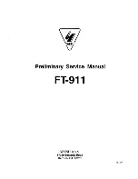 Yaesu FT-911 Preliminary Service Manual preview