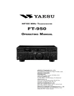 Предварительный просмотр 1 страницы Yaesu FT-950 Operating Manual