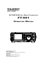 Yaesu FT-991 Operating Manual preview
