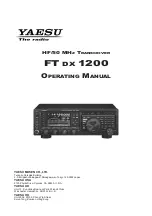 Yaesu FT DX 1200 Operation Manual preview