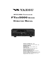 Yaesu FTDX5000 CAT BOOK Operating Manual preview