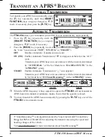 Preview for 8 page of Yaesu FTM-350 - APRS Manual