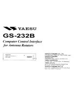 Preview for 1 page of Yaesu GS-232B User Manual