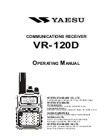 Yaesu VR-120D Operating Manual preview