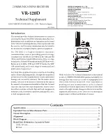 Yaesu VR-120D Technical Supplement preview