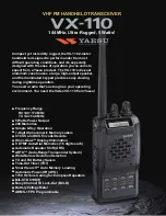 Yaesu VX-110 Specifications предпросмотр