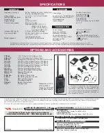 Preview for 2 page of Yaesu VX-110 Specifications