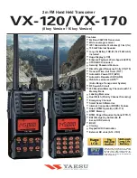 Yaesu VX-120 Series Specifications предпросмотр