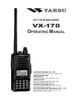 Предварительный просмотр 1 страницы Yaesu VX-170 Manual