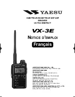 Yaesu VX-3E Manuel предпросмотр