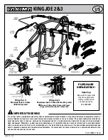 Предварительный просмотр 1 страницы Yakima KingJoe 2 Installation Instructions Manual