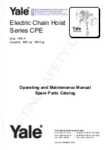 Yale CPE Series Operating And Maintenance Manual preview