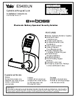 Yale eBOSS E5400LN Series Installation Instructions Manual preview