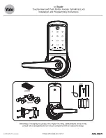 Yale nexTouch Installation And Programming Instructions preview