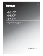 Yamaha A-S701 User Manual предпросмотр