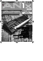 Yamaha AN1x Data List предпросмотр