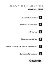 Preview for 3 page of Yamaha AR230 High output Owner'S And Operator'S Manual