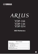 Yamaha Arius YDP-144 User Manual preview