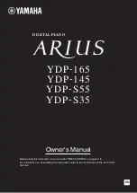 Предварительный просмотр 1 страницы Yamaha ARIUS YDP-165 Owner'S Manual