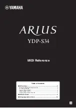 Yamaha ARIUS YDP-S34 Midi Reference preview