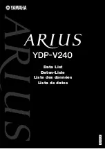 Yamaha Arius YDP-V240 Data List preview