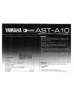 Предварительный просмотр 1 страницы Yamaha AST-A10 Owner'S Manual