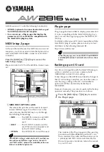 Yamaha AW2816 Operation Manual preview