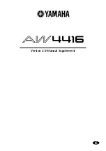 Yamaha AW4416 Manual Supplement preview