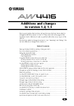 Yamaha AW4416 Supplement Manual предпросмотр