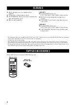 Предварительный просмотр 4 страницы Yamaha AX-497 Owner'S Manual
