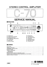 Предварительный просмотр 1 страницы Yamaha C-70 Servise Manual