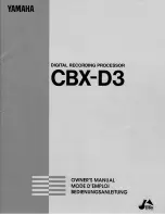 Yamaha CBX-D3 Owner'S Manual preview
