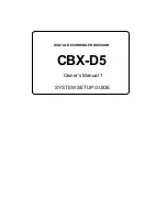 Preview for 1 page of Yamaha CBX-D5 Owner'S Manual