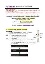 Yamaha CD-N500 Firmware Update Procedure preview